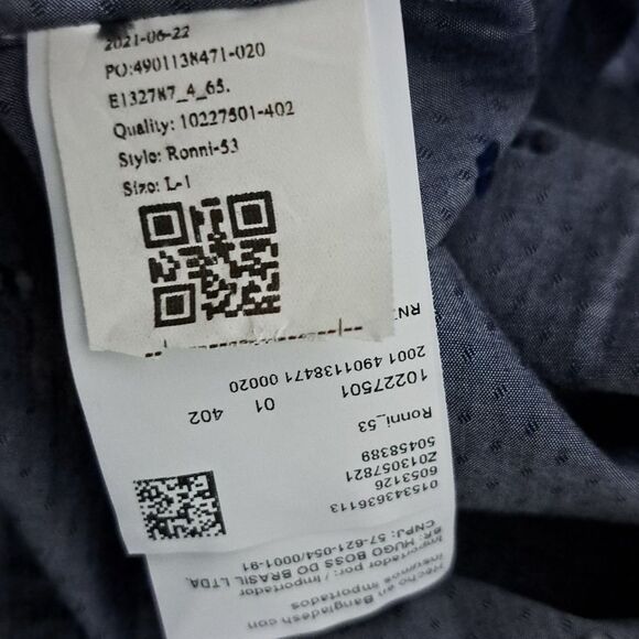 Boss Hugo Boss Slim Fit Patterned Long Sleeve Shirt - Picture 8 of 8